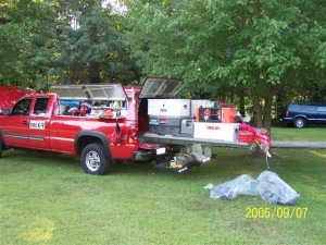 SLC Fire Investigation vehicle at loss location